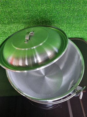 Котелок походный с крышкой алюминиевый 30*18см
