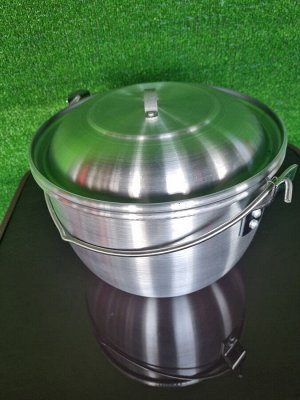 Котелок походный с крышкой алюминиевый 30*18см