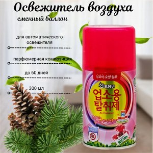 Сменный баллон для автоматического освежителя воздуха Лес 300мл