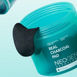 Пэды с древесным углём NeoGen Dermalogy Real Charcoal Pad, 60шт (150мл)