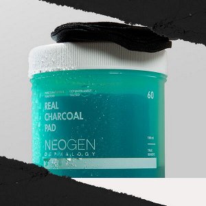 Пэды с древесным углём NeoGen Dermalogy Real Charcoal Pad, 60шт (150мл)