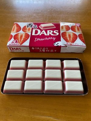 Morinaga Dars Strawberry 46g - Японский шоколад Дарс клубника