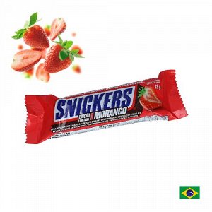 Snickers Morango 42g - Сникерс клубника. Бразилия