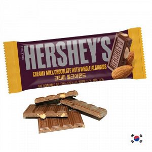Hershey's Creamy Milk Almond 100g - Молочный шоколад Hersheys с миндалем