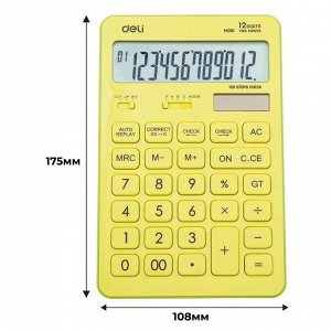 Калькулятор настольный EM01551 Touch 12-разрядный желтый