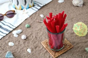 Red Vines Licorice Twists 397g - Американские лакричные палочки Ред вайнс. Клубника