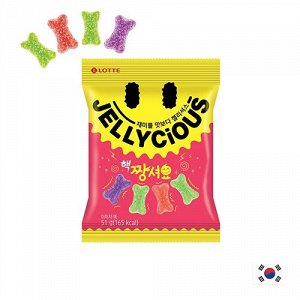 Lotte Jellycious Jjangseoyo 51g - Мармелад Лотте кислые фрукты