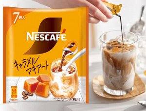 Nescafé Caramel Macchiato 77g - Сироп Нескафе для приготовления холодных напитков. Карамельный макиато. 7 порций
