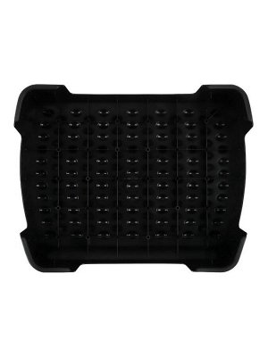 Подставка для ног, Стамм, 34.3x10.5x44.7 см, рельефная поверхность, черная