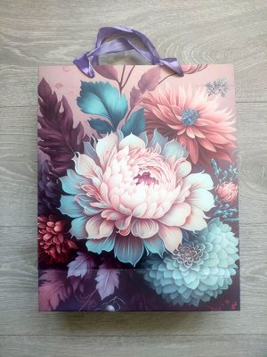 Пакет подарочный бумажный 32x26x10 см