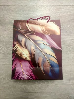 Пакет подарочный бумажный 32x26x10 см