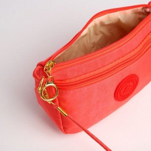 Сумка женская кросс-боди на молнии, 18x6.5x12 см, однотонная, розовая