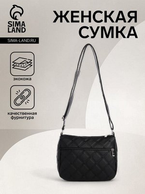 Сумка женская на молнии, цвет чёрный