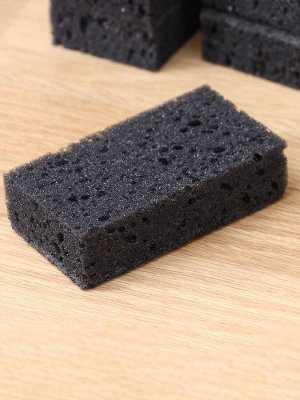 Губка для мытья посуды Black, 10 шт., 107x60x30 мм, крупнопористая