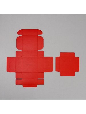 Коробка подарочная под бижутерию двухсторонняя, упаковка, «Красная», 7.5 х 7.5 х 3 см
