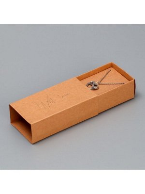 Коробка подарочная под бижутерию крафтовая, упаковка, «With love», 10 х 5 х 3 см