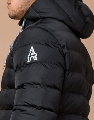 Модная зимняя куртка цвет графит-коричневый модель 35228