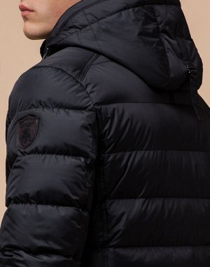 Брендовая черная куртка зимняя модель 43649