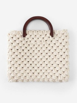 Ручки для сумки деревянные, 12x8.5 см, 2 шт., тёмно-коричневые