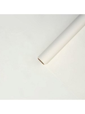 Плёнка для цветов упаковочная матовая «Белая», 0.5 x 8 м, 55мкм