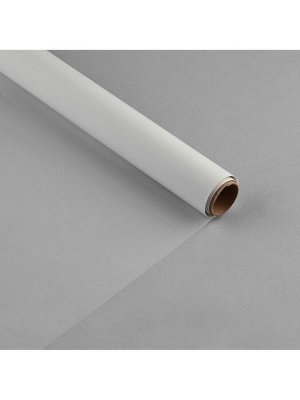 Плёнка для цветов упаковочная матовая прозрачная «Белая», 0.6 x 10 м