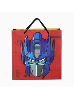 Пакет подарочный крафт Autobot Heroes, 22x22x11 см, Трансформеры