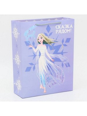Пакет подарочный «Сказка рядом» 31x40x11.5 см, упаковка, Холодное сердце