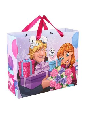 Пакет подарочный, 31x26x11 см, упаковка, Холодное сердце