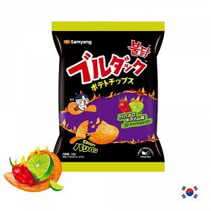 Samyang Japan Buldak Chips 55g - Чипсы Бульдак хабаньеро и лайм. Остро-кислые