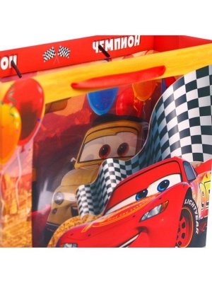 Disney Пакет подарочный, 31х26х11 см, упаковка, Тачки
