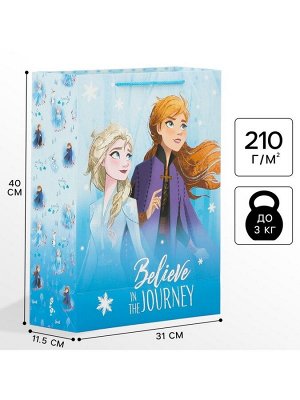 Disney Пакет подарочный, 31x40x11.5 см, упаковка, Холодное сердце