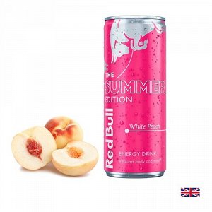 Red Bull White Peach UK 250ml - Ред Булл белый персик. Великобритания