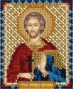 Набор для вышивания &quot;PANNA&quot; CM-1875 &quot;Икона Святого мученика Евгения Севастийского&quot; 8.5 х 11 см