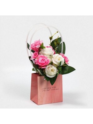Пакет влагостойкий для цветов Gift with love, 11,5 х 12 х 8 см
