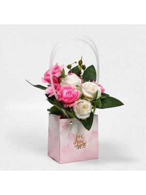 Пакет влагостойкий для цветов Love you more, 11,5 х 12 х 8 см