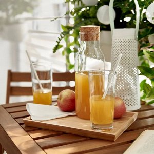 IKEA 365+, Графин с пробкой, прозрачное стекло/пробка, 1 л