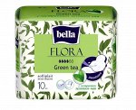 Bella прокладки женские FLORA Green tea с экстрактом Зеленого чая 10шт
