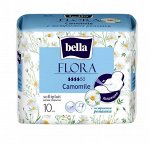 Bella прокладки женские FLORA Camomile с экстрактом Ромашки 10шт