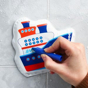 Игрушка для ванны с пищалкой «Кораблик» + водный карандаш