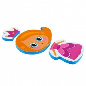 Набор игрушек для ванны «Принцесса»: пазлы-наклейки из EVA, 6 элементов