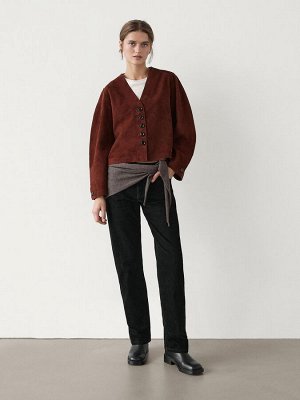 Massimo Dutti Короткая замшевая куртка