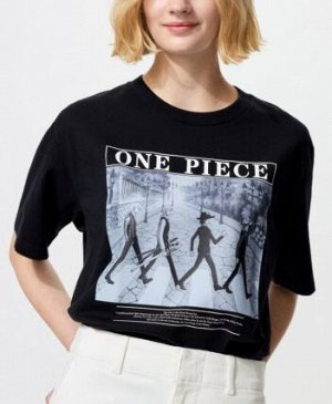 Унисекс футболка UT ONE PIECE ARCHIVE с принтом и короткими рукавами  480694 черный
