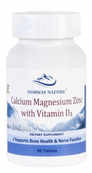 Кальций NORWAY NATURE Calcium Citrate + D3 - 90 таб