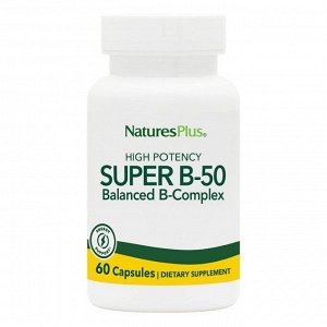 Витамин B Nature's Plus Super B-50 Complex - 60 капс.