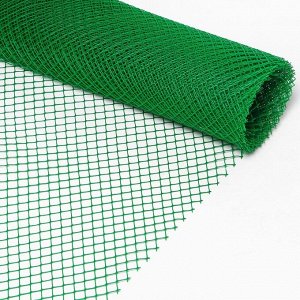 Сетка садовая, 2x8 м, ячейка ромб 15x15 мм, пластиковая, зелёная, Greengo