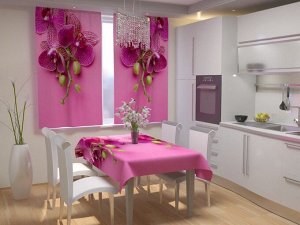 Фотошторы для кухни Розовое блаженство