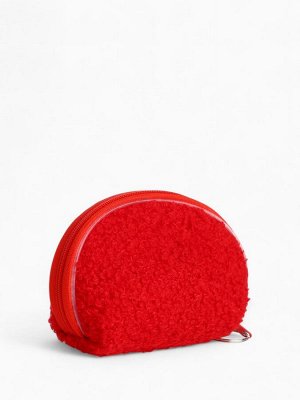 Кошелёк-монетница на молнии 11.5x2.5x9 см, плюшевый, МИКС