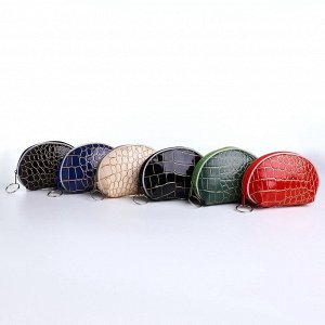Кошелёк-монетница на молнии, 12x3.5x8.5 см, с тиснением, МИКС