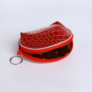 Кошелёк-монетница на молнии, 12x3.5x8.5 см, с тиснением, МИКС