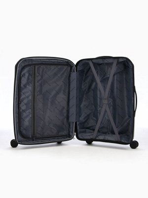 Чемодан на колёсах Bagvoyage средний 73 л (М), на молнии, с увеличением, кодовый замок, 4 колеса, чёрный